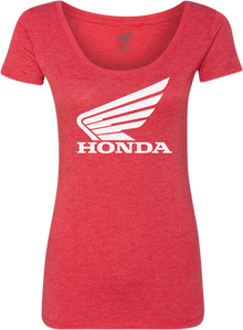 HONDA APPAREL Women's Honda Wing T-Shirt - Red - Medium NP21S-L3029-M
