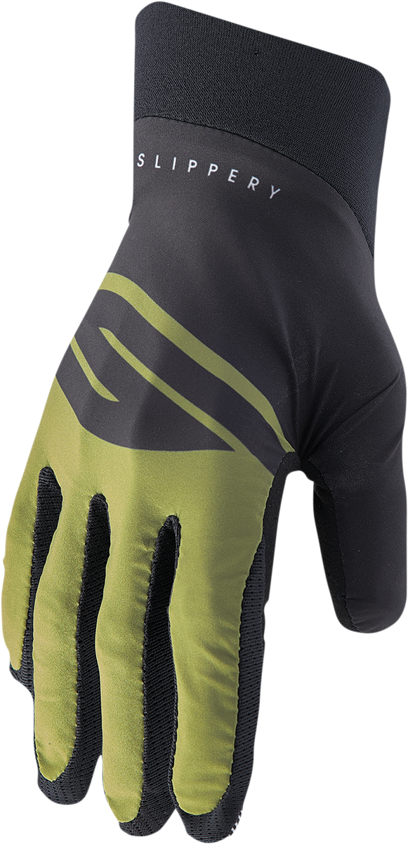 SLIPPERY Flex Lite Gloves - Olive/Black - Medium 3260-0476