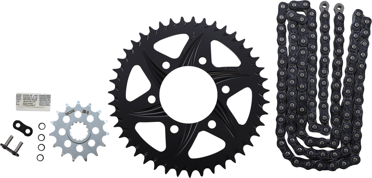 VORTEX Chain and Sprocket Kit - GFRA - Black - Kawasaki Ninja ZX-6R CK6346