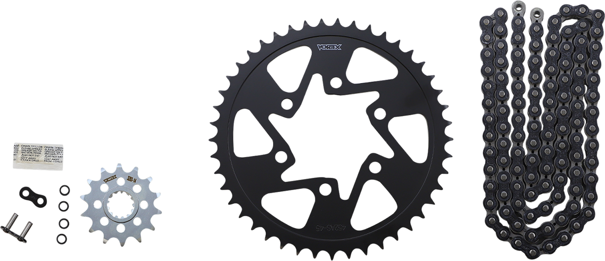 VORTEX Chain and Sprocket Kit - HFRS - Black - Kawasaki Ninja ZX-6R CK4219