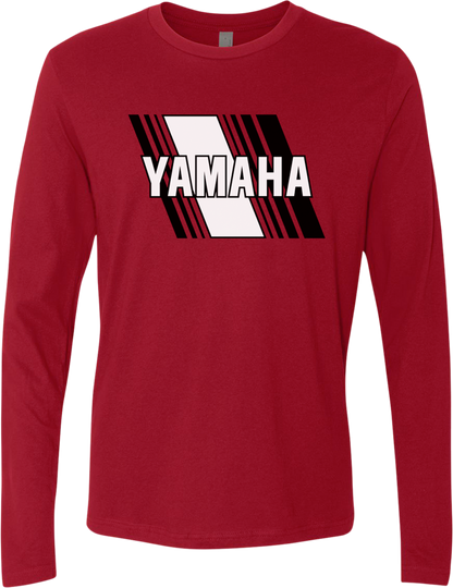 YAMAHA APPAREL Yamaha Heritage Diagonal Long-Sleeve T-Shirt - Red - Medium NP21S-M3119-M