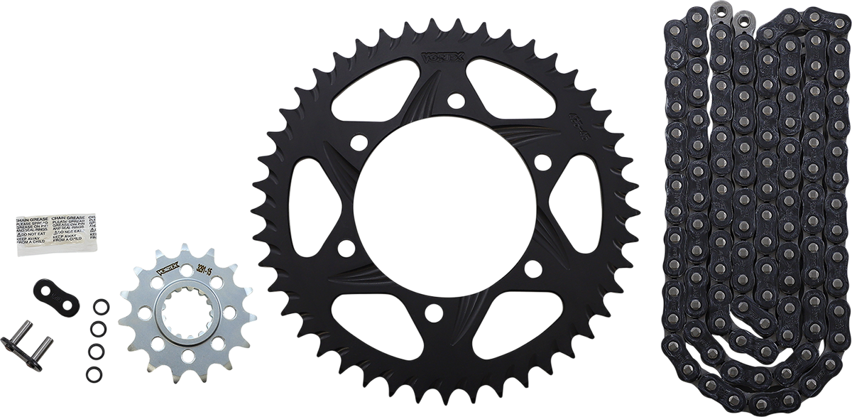 VORTEX Chain and Sprocket Kit - HFRA - Black - Yamaha FZ/MT-10 CK6456