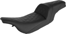 SADDLEMEN Slim Seat - Black - Lattice Stitch - '99-'07 FLHT/FLTR 897-07-162