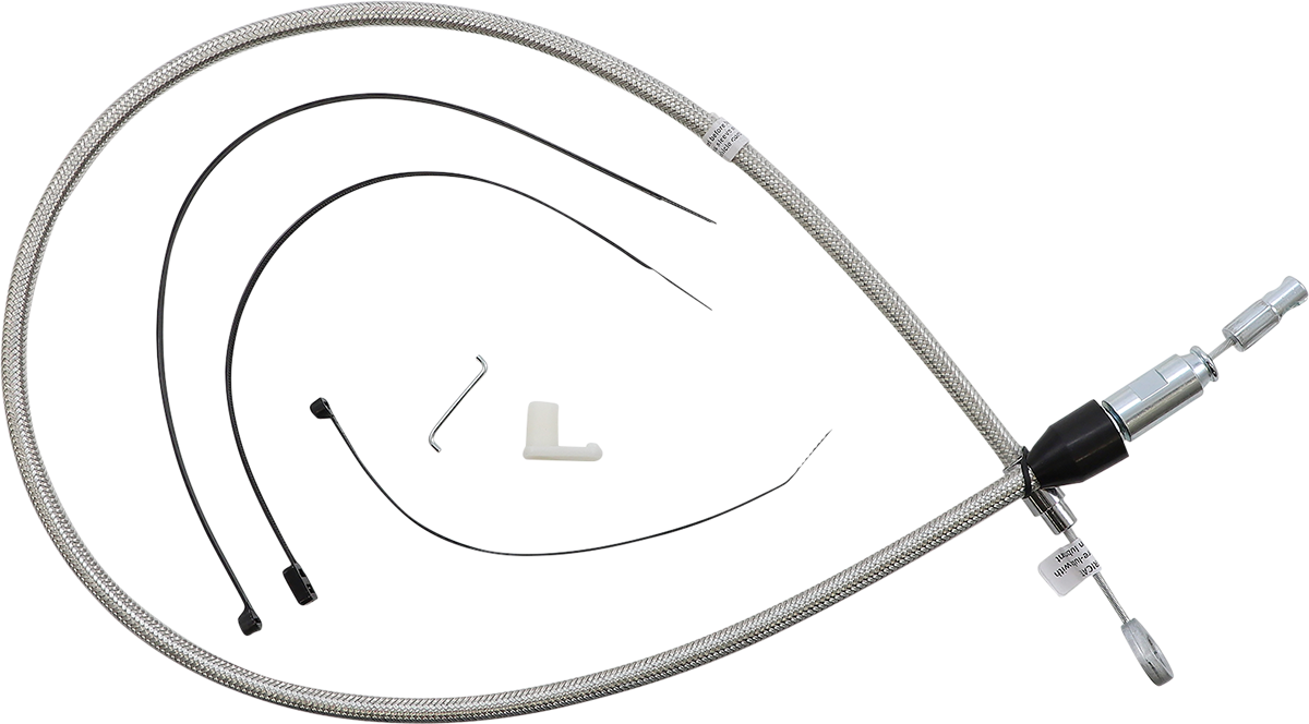 MAGNUM SHIELDING Polished Stainless Quick Connect Upper Clutch Cable - 38" 52344HE