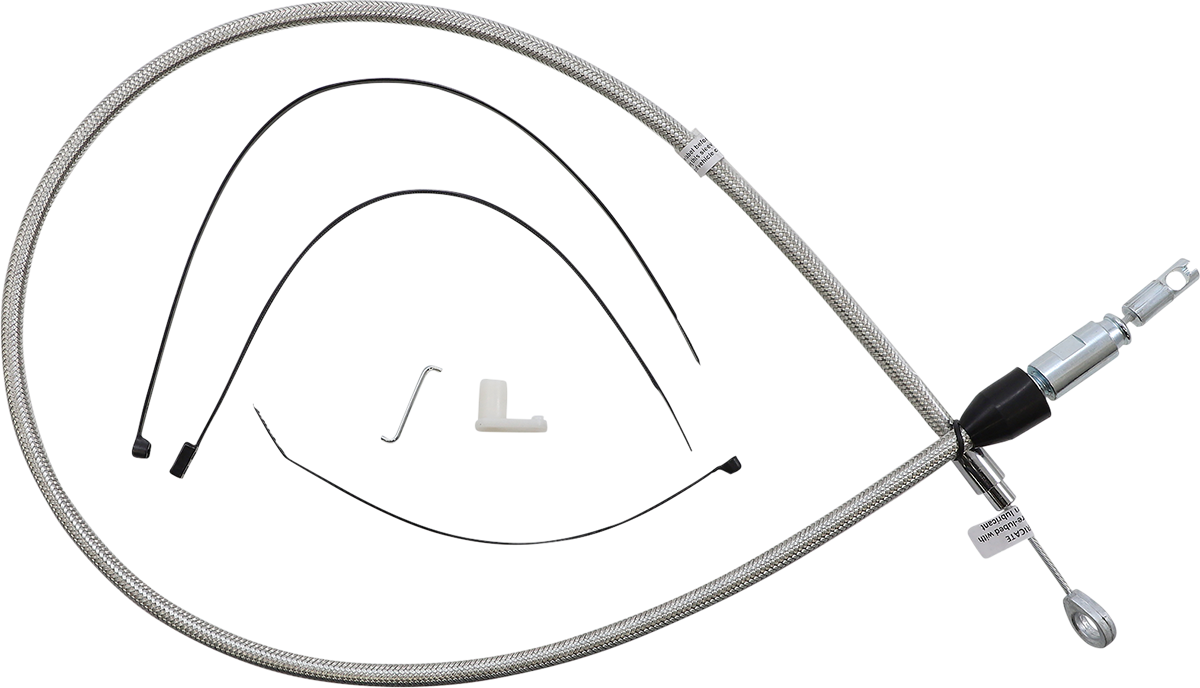 MAGNUM SHIELDING Polished Stainless Quick Connect Upper Clutch Cable - 40" 52346HE