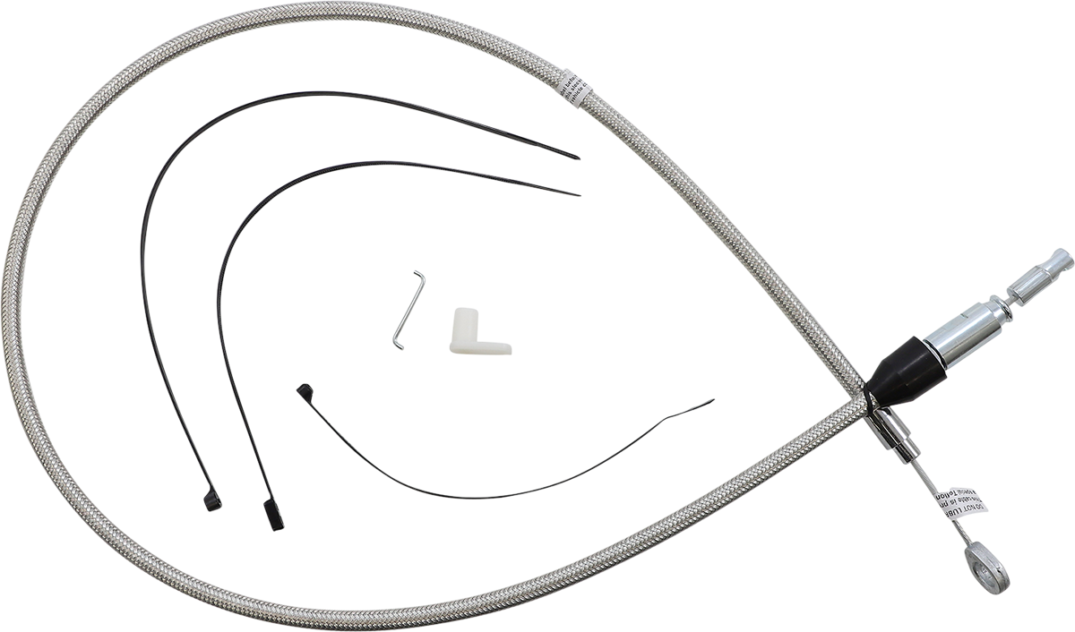 MAGNUM SHIELDING Polished Stainless Quick Connect Upper Clutch Cable - 42" 52348HE