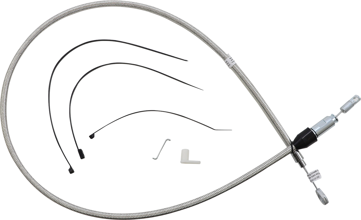MAGNUM SHIELDING Polished Stainless Quick Connect Upper Clutch Cable - 45" 523411HE