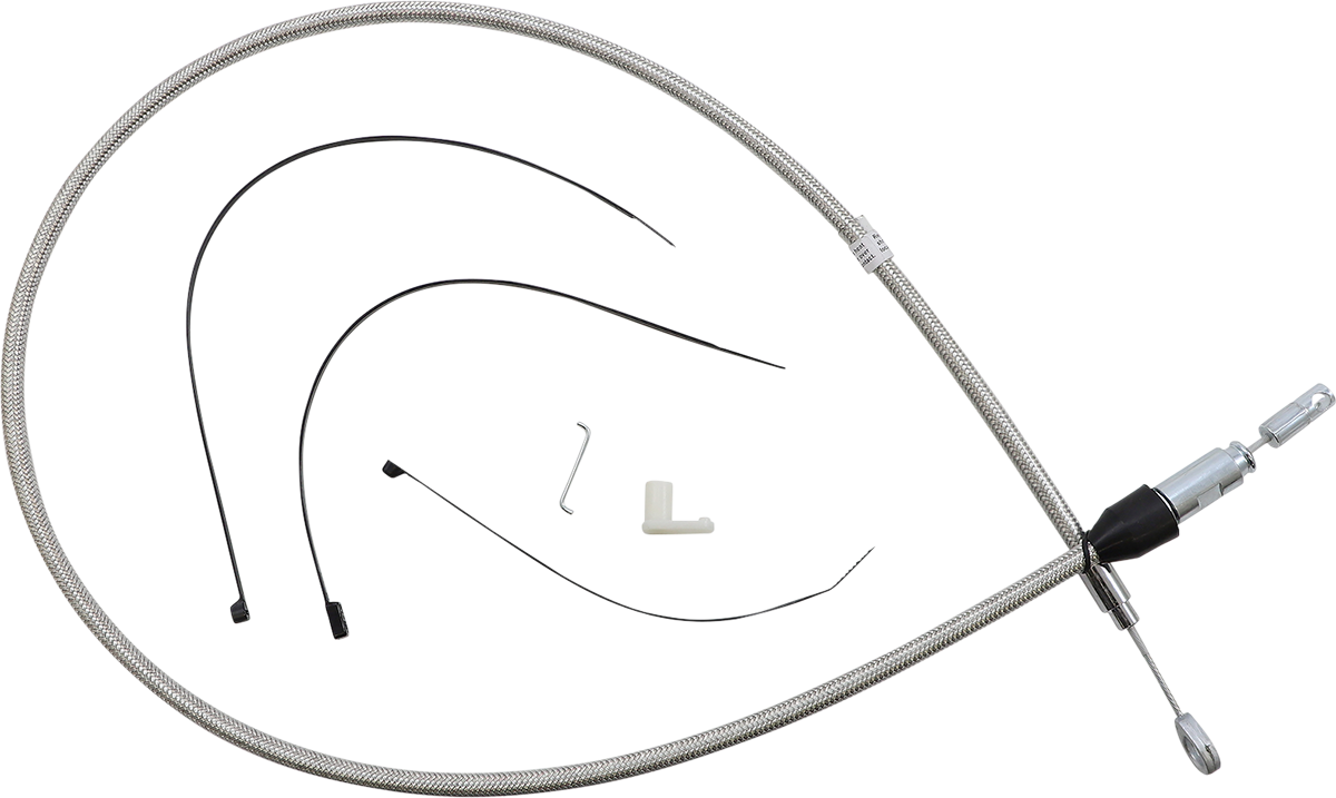 MAGNUM SHIELDING Polished Stainless Quick Connect Upper Clutch Cable - 46" 523412HE