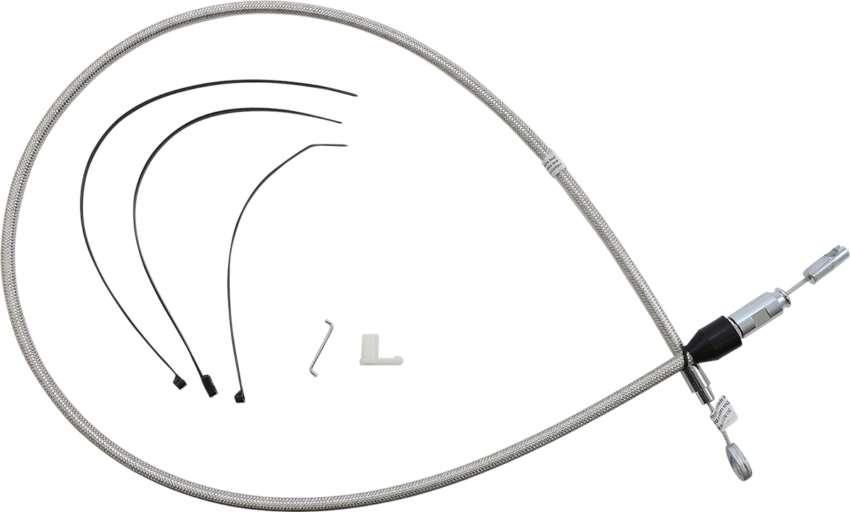 MAGNUM SHIELDING Polished Stainless Quick Connect Upper Clutch Cable - 48" 523414HE