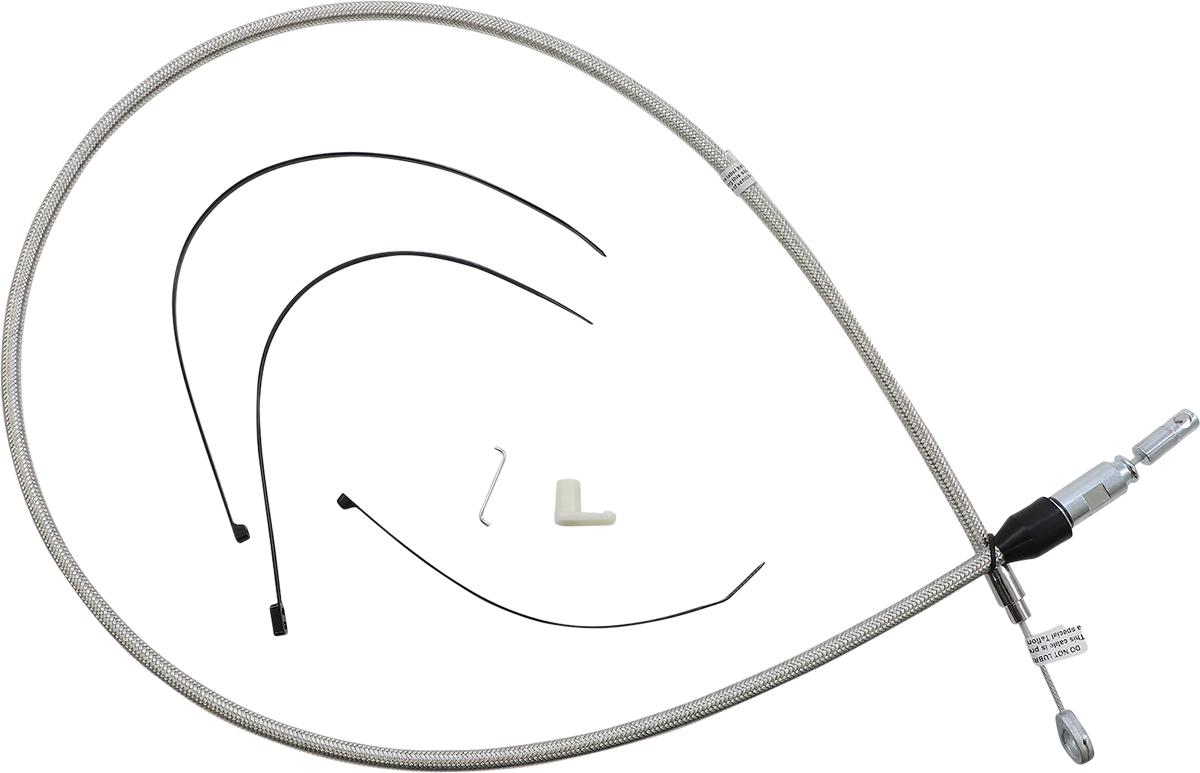 MAGNUM SHIELDING Polished Stainless Quick Connect Upper Clutch Cable - 50" 523416HE