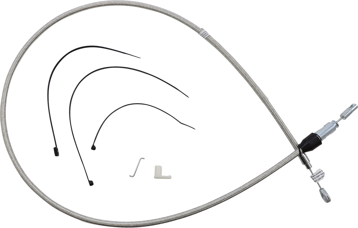 MAGNUM SHIELDING Polished Stainless Quick Connect Upper Clutch Cable - 52" 523418HE