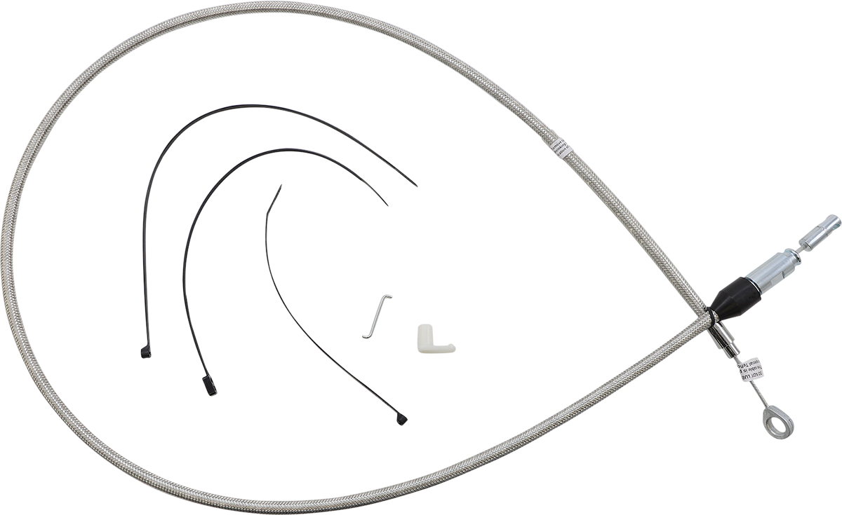 MAGNUM SHIELDING Polished Stainless Quick Connect Upper Clutch Cable - 54" 523420HE