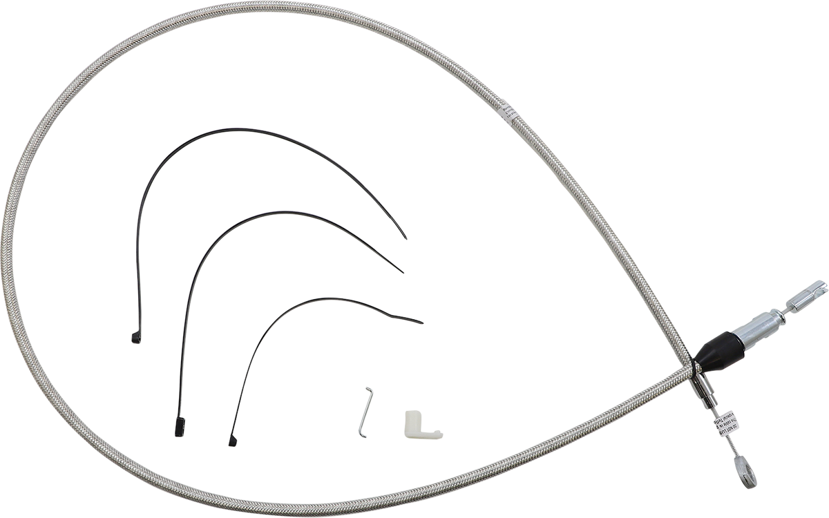 MAGNUM SHIELDING Polished Stainless Quick Connect Upper Clutch Cable - 56" 523422HE