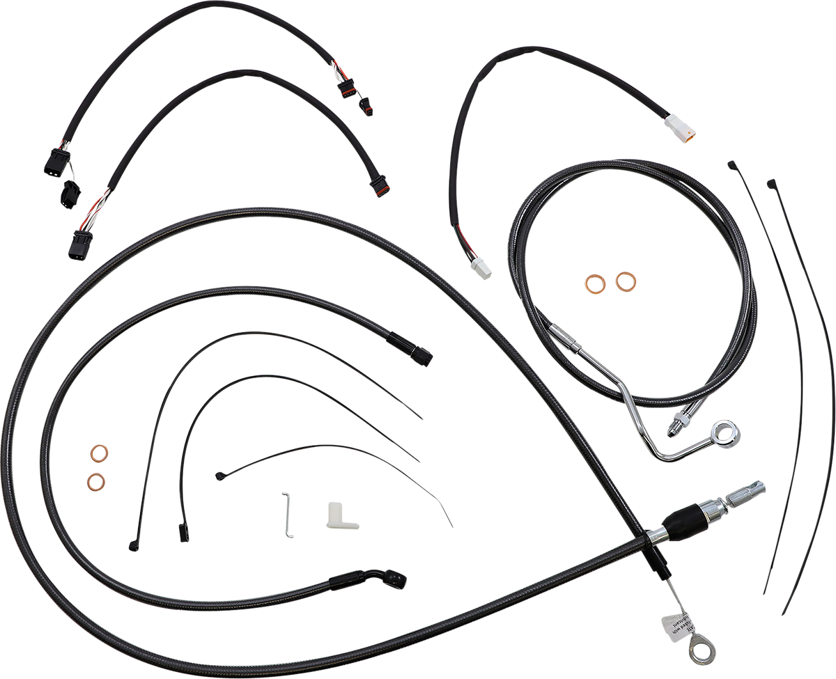 MAGNUM SHIELDING Black Pearl™ Designer Handlebar Installation Kit - 15"-17" - '21-'22 FLHR 4871152