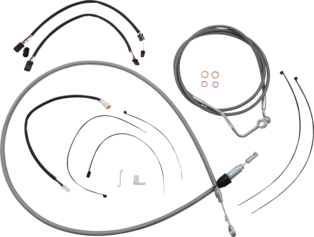 MAGNUM SHIELDING XR Handlebar Installation Kit - 15"-17" Ape Hangers - '21-'23 FLTR - Stainless Steel/Chrome 5891142