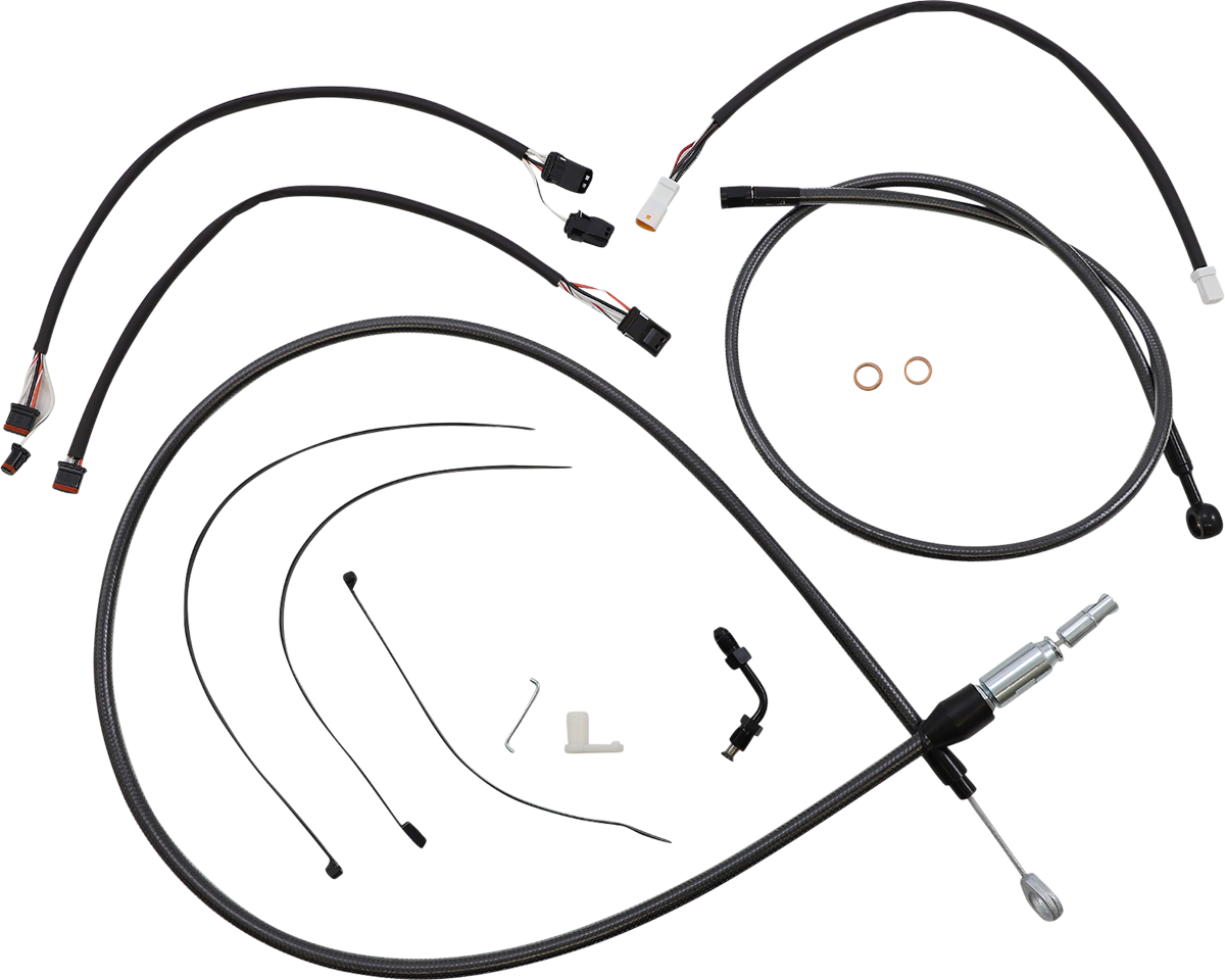 MAGNUM SHIELDING Black Pearl™ Designer Handlebar Installation Kit - 15"-17" - '18-'24 Softail 4871182