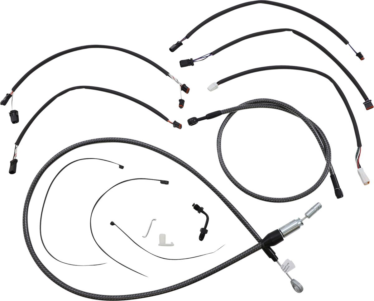 MAGNUM SHIELDING KARBONFIBR Designer Handlebar Installation Kit - 12"-14" - '18-'24 Softail 7871181