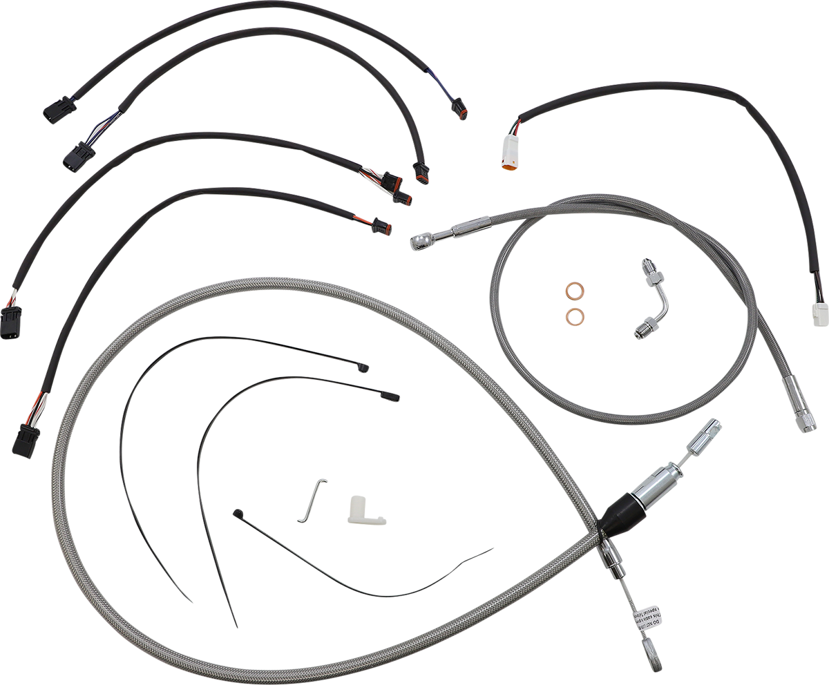 MAGNUM SHIELDING XR Handlebar Installation Kit - 15"-17" Ape Hangers - '18-'24 Softail - Stainless Steel/Chrome 5891182