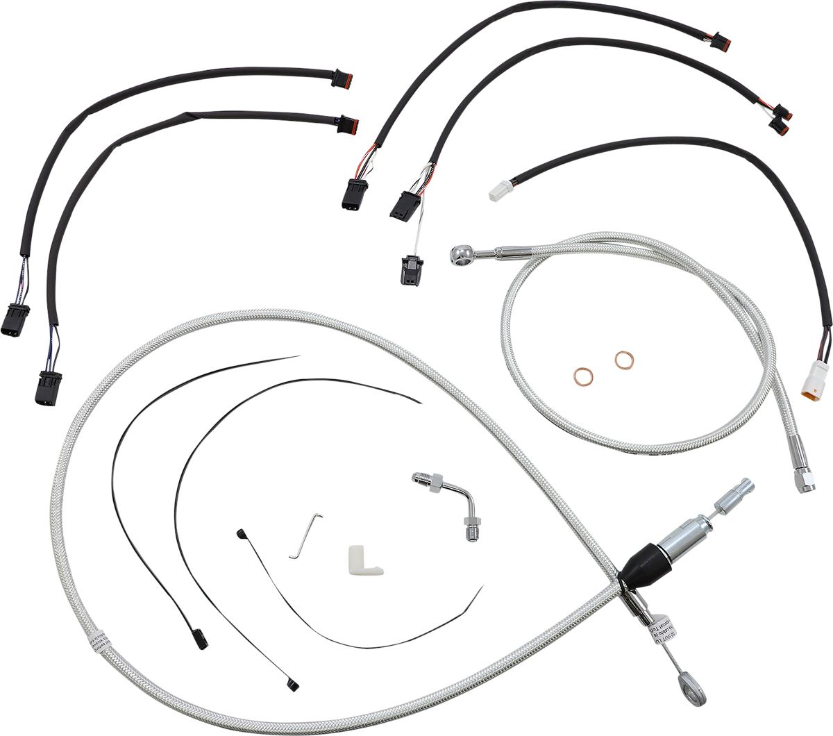 MAGNUM SHIELDING Sterling Chromite II® Designer Handlebar Installation Kit - 12"-14" - '18-'24 Softail 3871181