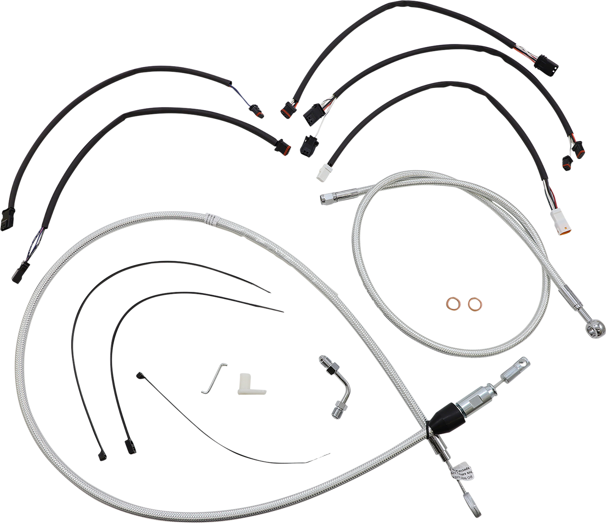 MAGNUM SHIELDING Sterling Chromite II® Designer Handlebar Installation Kit - 15"-17" - '18-'24 Softail 3871182
