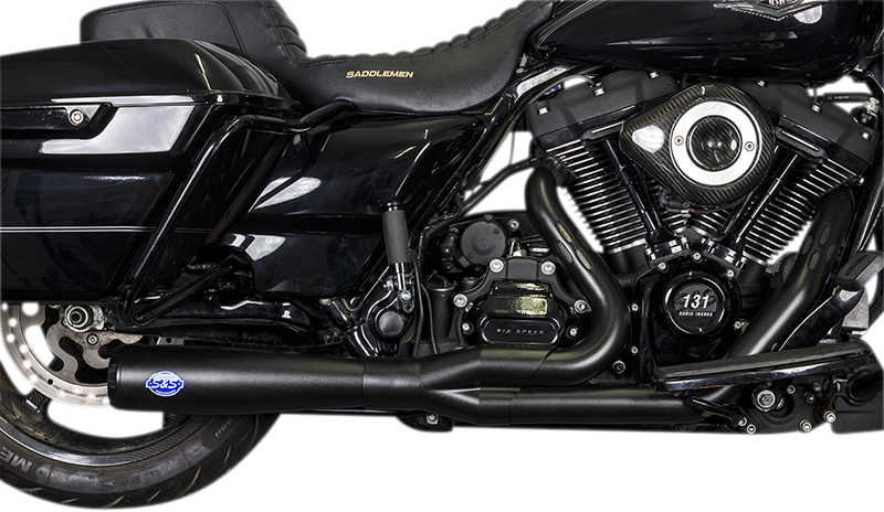 S&S CYCLE 2-into-1 Diamondback Exhaust System - Guardian Black - 50-State 550-1027A