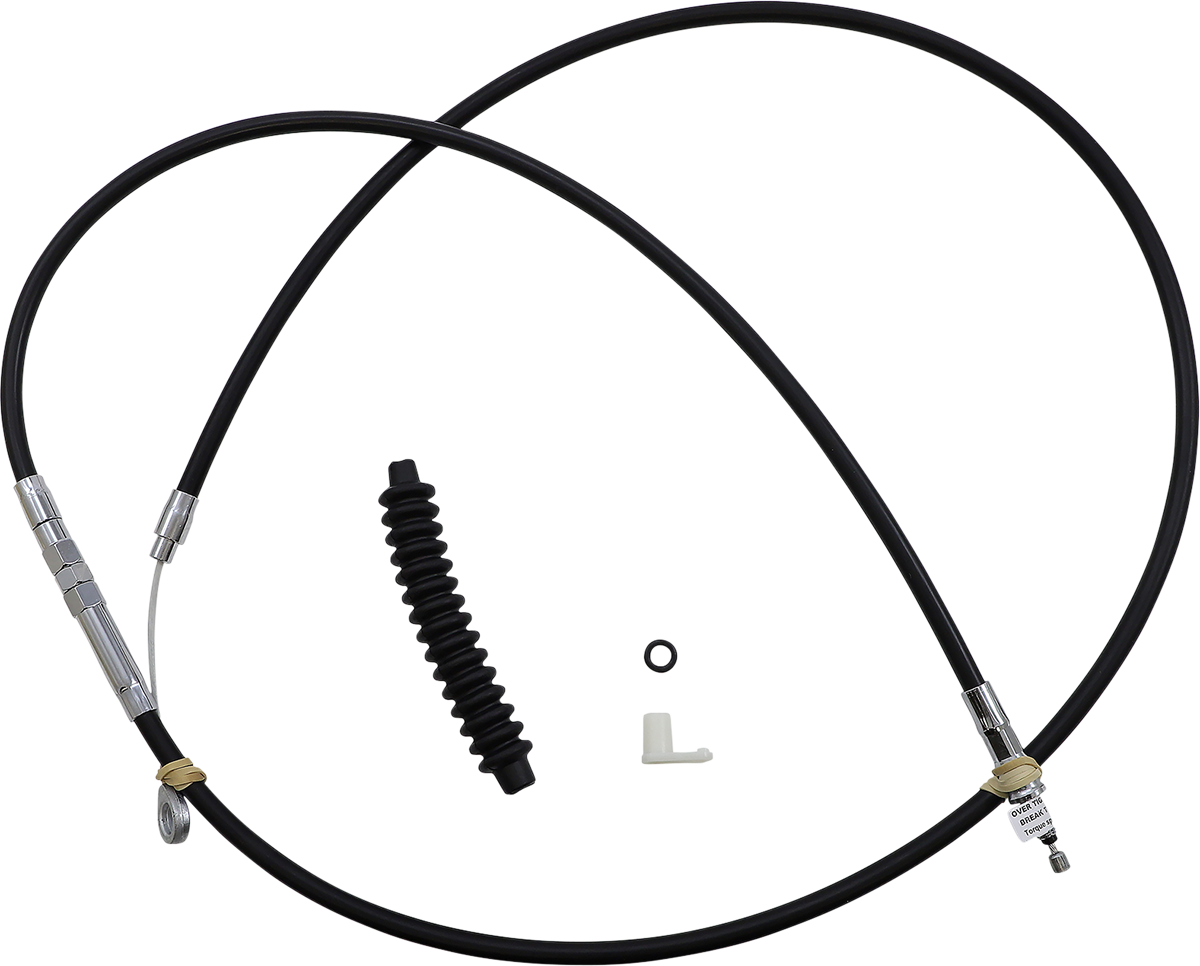 DRAG SPECIALTIES High-Efficiency Black Vinyl Clutch Cable - 74" 4322412HE