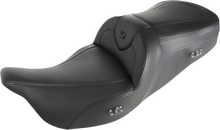 SADDLEMEN Roadsofa™ Seat - Heated - w/o Backrest - Black Stitching - FLH/FLT '08-'24 808-07B-187HCT