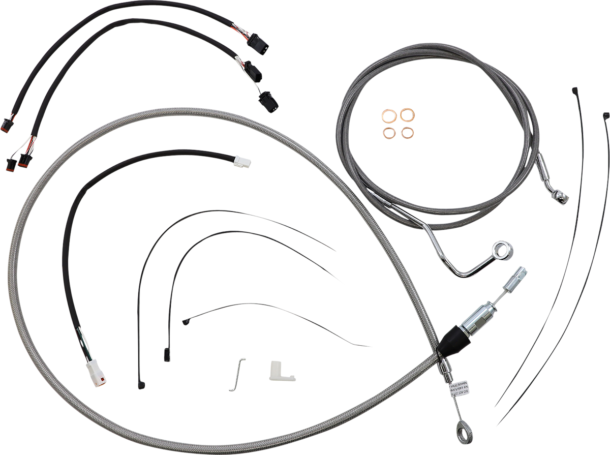 MAGNUM SHIELDING XR Handlebar Installation Kit - 12"-14" Ape Hangers - '21-'23 FLTR - Stainless Steel/Chrome 5891141