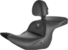 SADDLEMEN Roadsofa™ Carbon Fiber Heated Seat - Black - with Backrest - GL1800 '18-'24 H18-07-185BRHCT