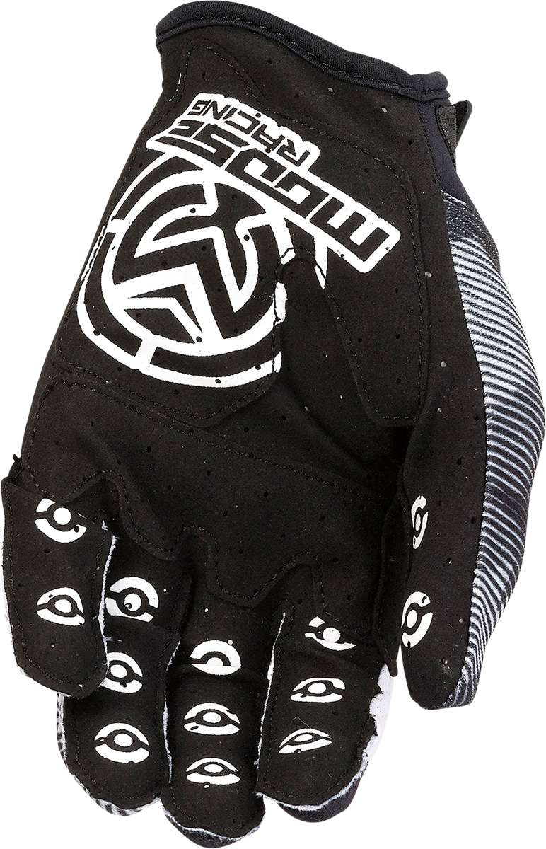 MOOSE OFFROAD Youth MX1™ Gloves - Black/White - Large 3332-1720