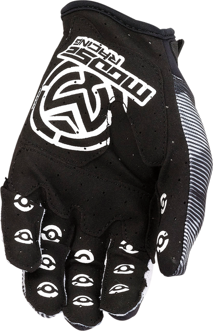 MOOSE OFFROAD Youth MX1™ Gloves - Black/White - Large 3332-1720