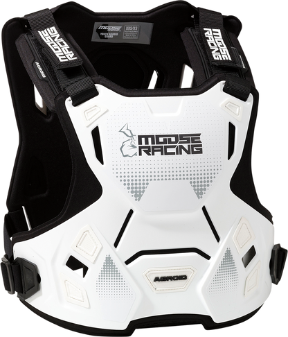 MOOSE OFFROAD Youth Agroid™ Chest Guard - White - 2XS/XS 2701-1117