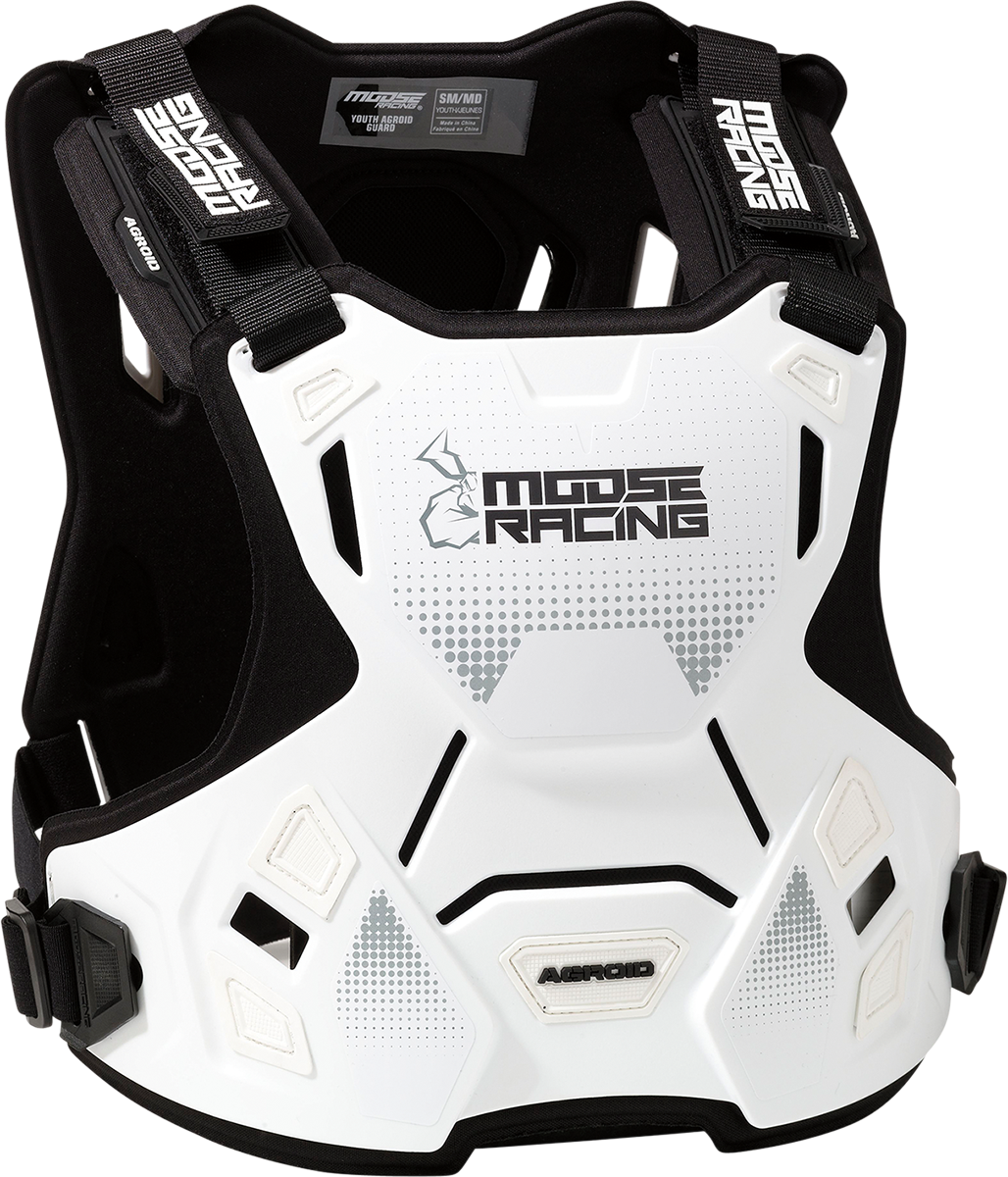 MOOSE OFFROAD Youth Agroid™ Chest Guard - White - S/M 2701-1118