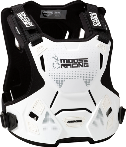 MOOSE OFFROAD Youth Agroid™ Chest Guard - White - S/M 2701-1118