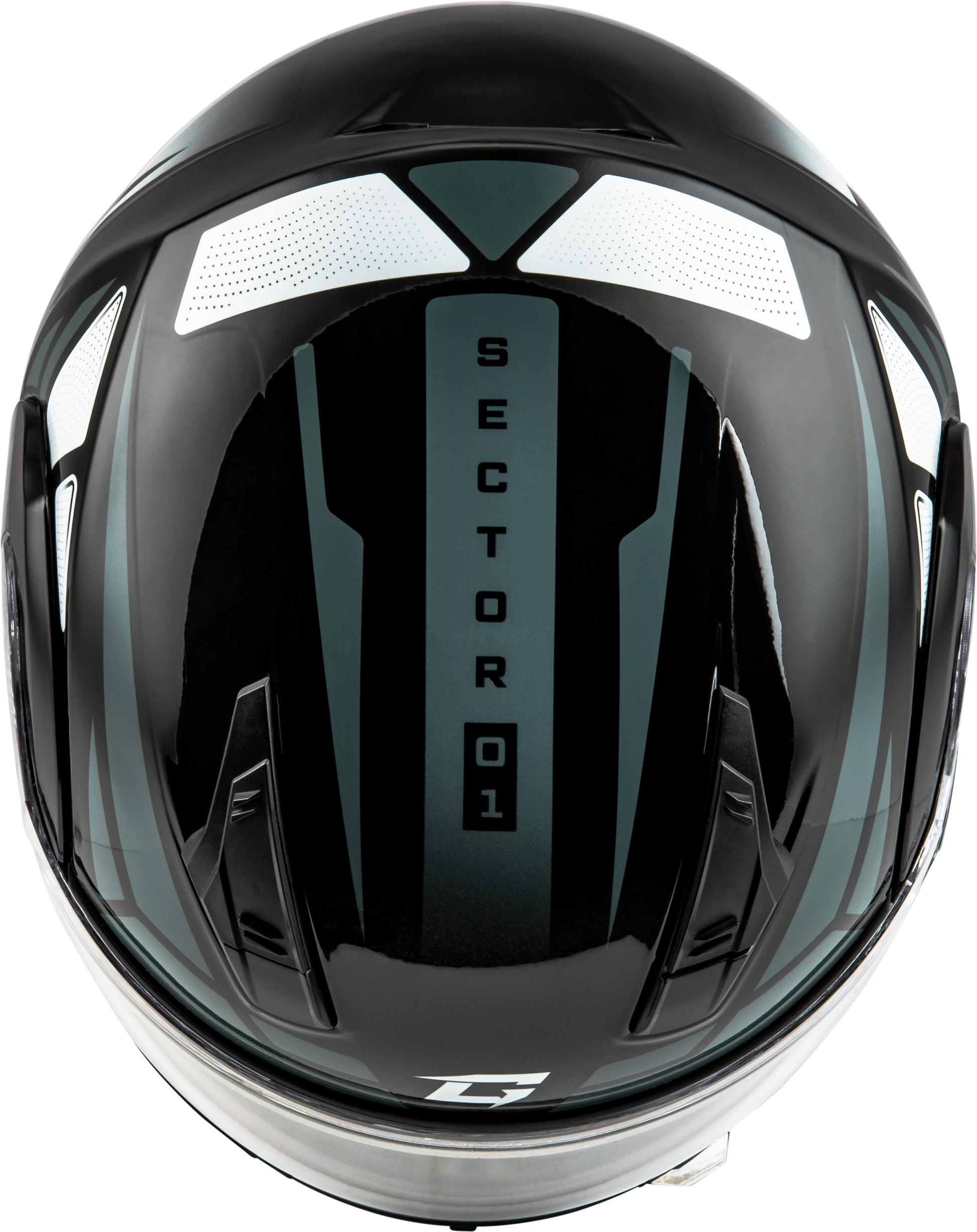 Md 04 Sector Helmet Black/Silver Xl