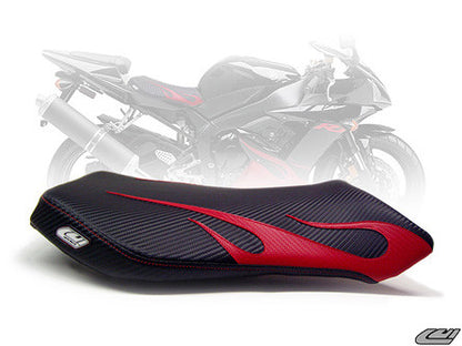 LUIMOTO Flame Edition Rider Seat Covers for the YAMAHA R1 (02-03)