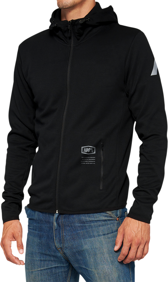100% Viceroy Tech Zip Hoodie - Black - Medium 20037-00001