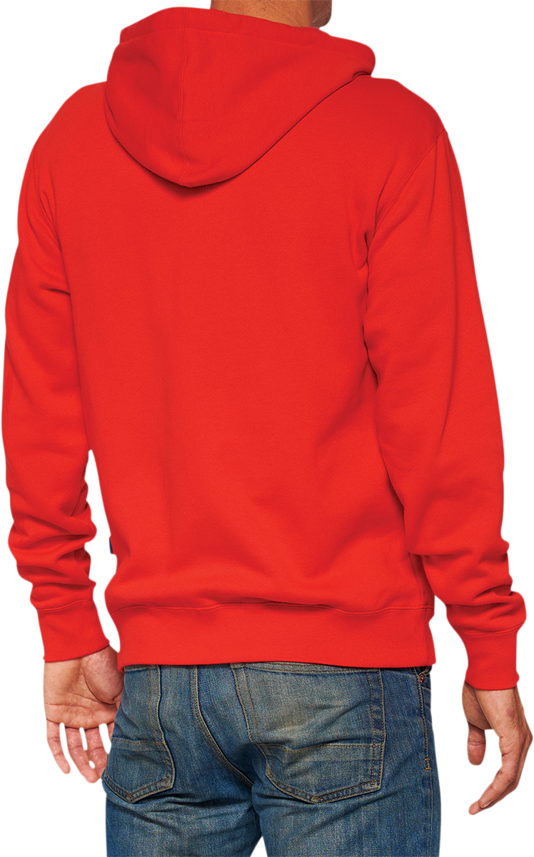 100% Official Fleece Zip-Up Hoodie - Red - Large 20032-00017