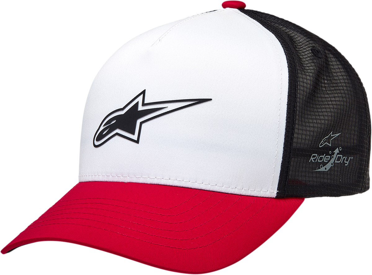 ALPINESTARS Advantage Tech Trucker Hat - White/Red/Black - One Size 121281160231OS