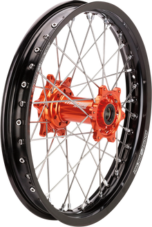 MOOSE OFFROAD Wheel Assembly - SX-1 - Complete - Rear - Black Wheel/Orange Hub - 19x2.15 - KTM/Gas Gas/Husqvarna MR21519-BKOR