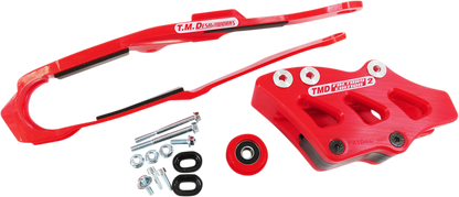 T.M. DESIGNWORKS Chain Guide/Slider - Red - Honda DCK-OR17-RD