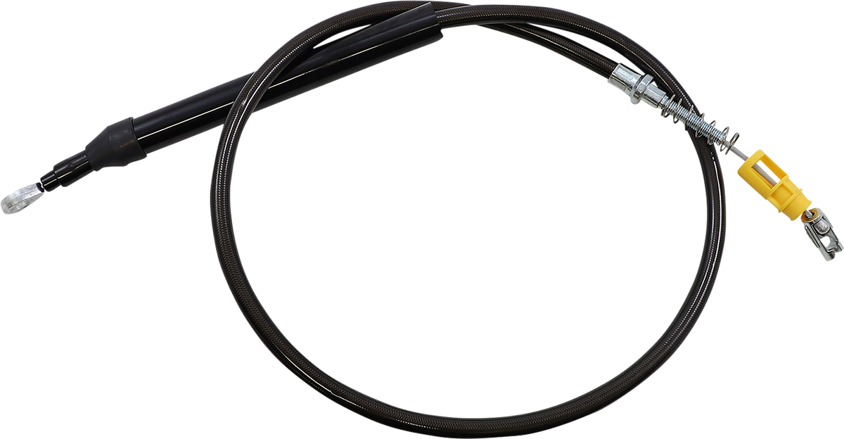 LA CHOPPERS Midnight Braided Clutch Cable - Quick Connect - 12"-14" Ape Hanger Handlebars - '18-'21 Softail LA-8155C13M