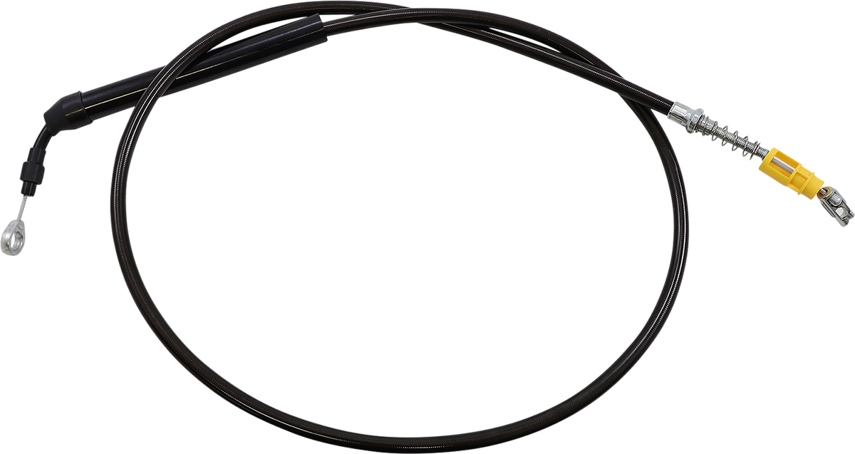 LA CHOPPERS Midnight Braided Clutch Cable - 18"-20" Ape Hanger Handlebars - '21-'22 FLH LA-8056C19M