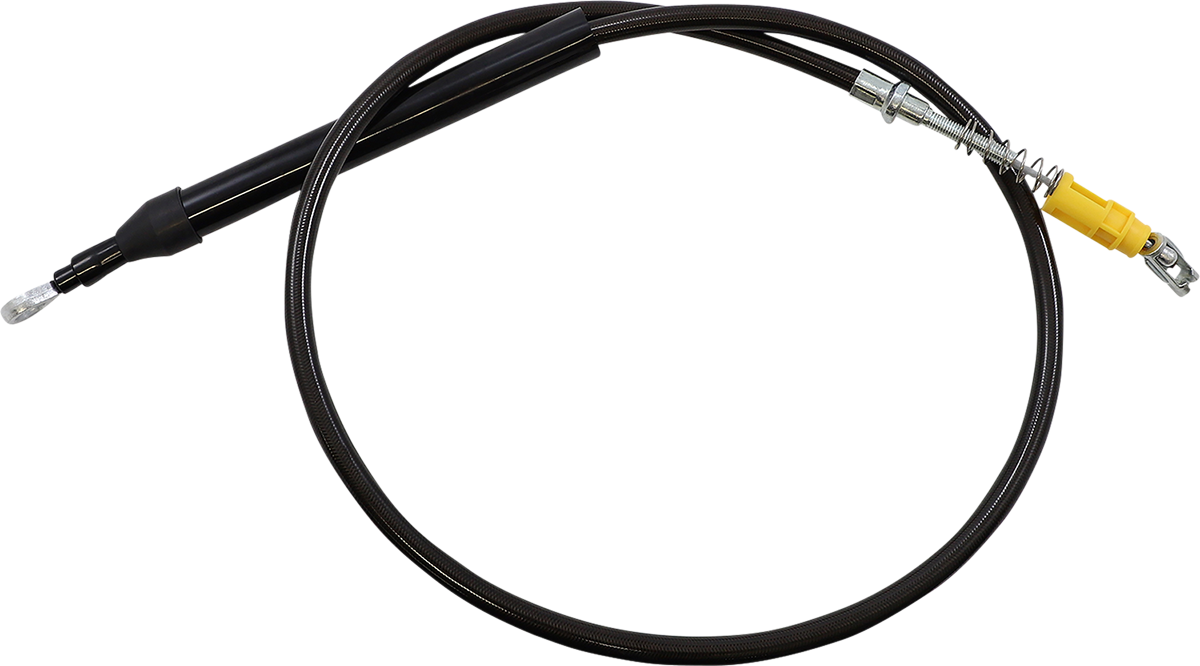 LA CHOPPERS Midnight Braided Clutch Cable - Quick Connect - 15"-17" Ape Hanger Handlebars - '18-'21 Softail LA-8155C16M