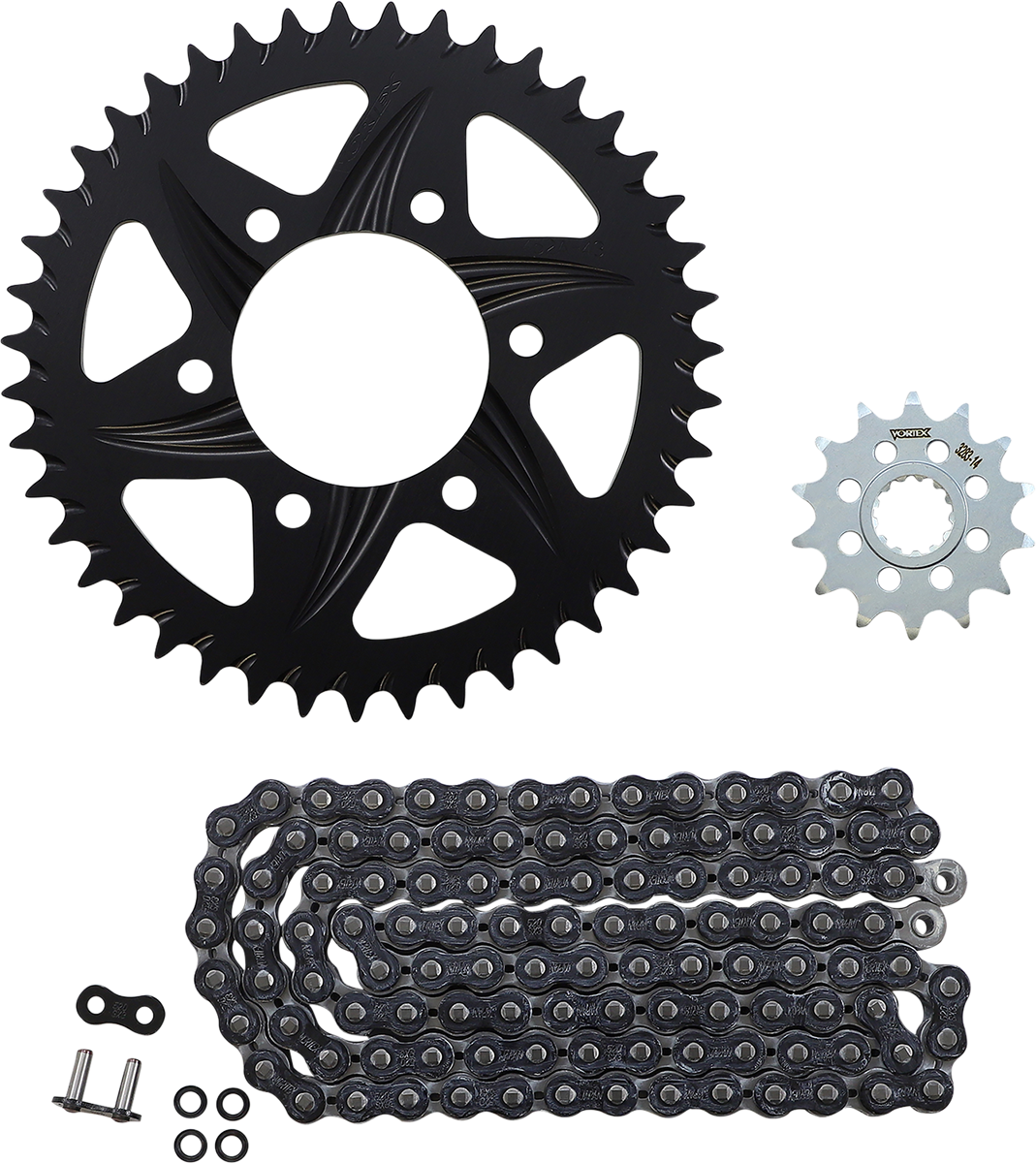 VORTEX Chain and Sprocket Kit - GFRA - Black - Kawasaki Ninja ZX-6R CK4214