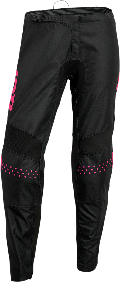 THOR Women's Sector Minimal Pants - Black/Pink Fluo - US 11/12 2902-0310