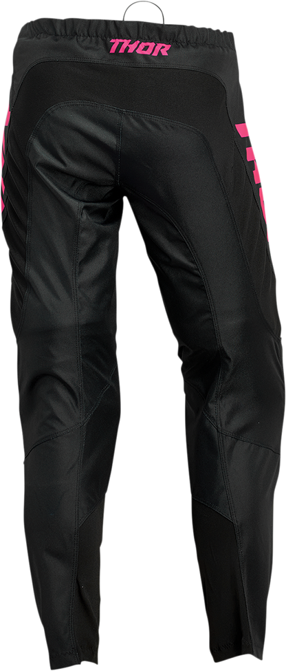 THOR Women's Sector Minimal Pants - Black/Pink Fluo - US 7/8 2902-0308