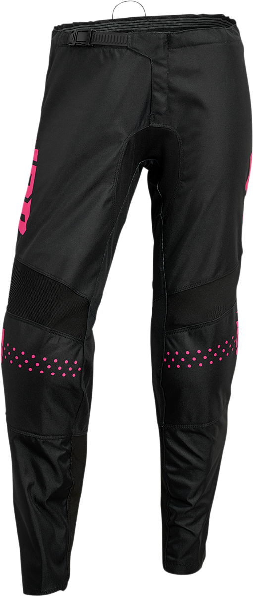 THOR Women's Sector Minimal Pants - Black/Pink Fluo - US 5/6 2902-0307