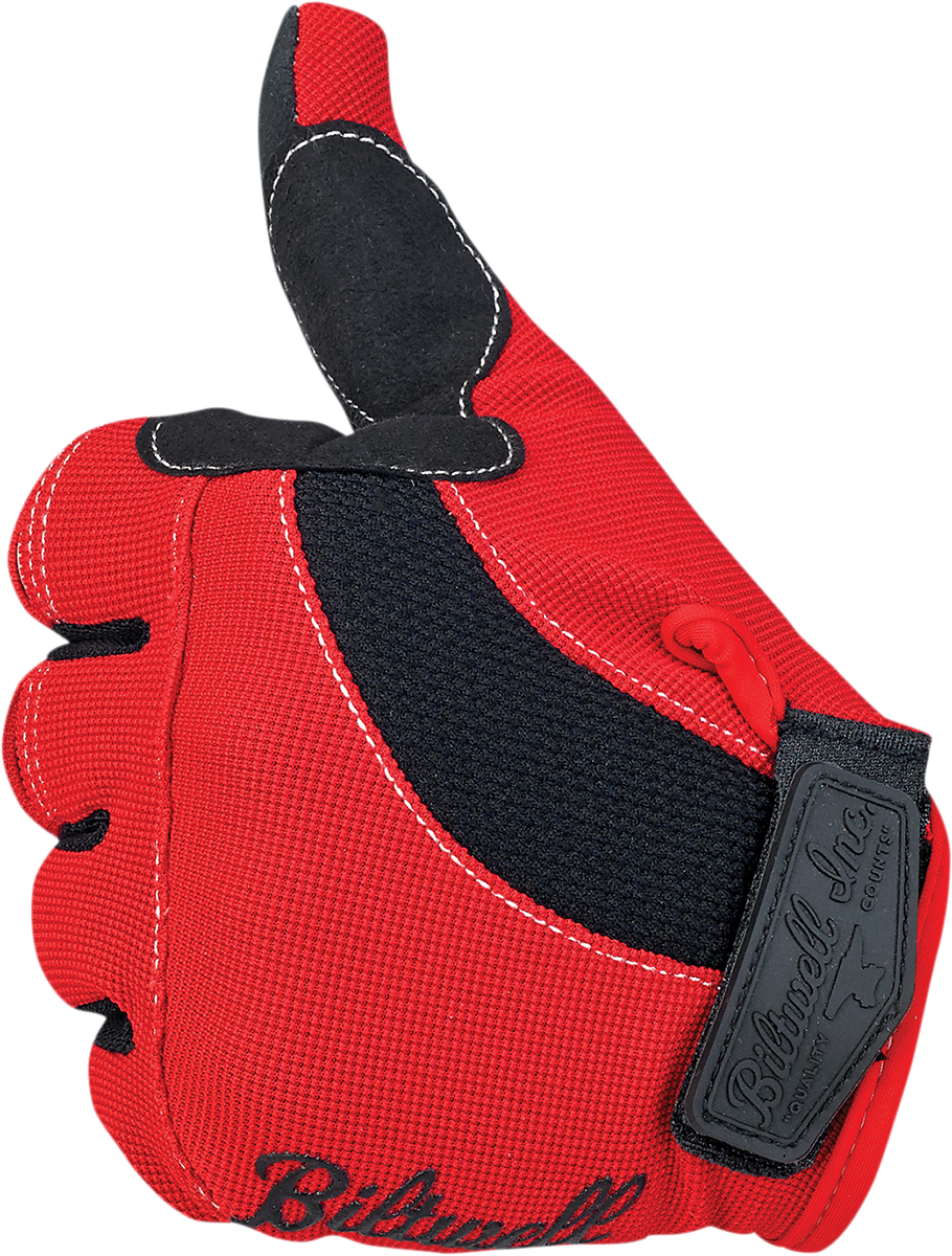BILTWELL Moto Gloves - Red/White/Blue - Small 1501-1208-002