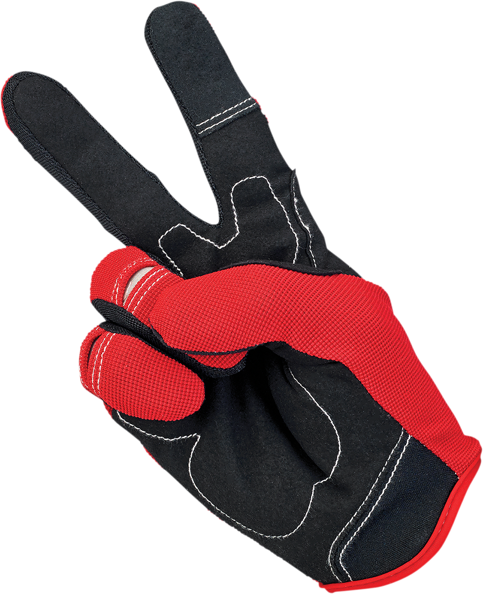 BILTWELL Moto Gloves - Red/White/Blue - Small 1501-1208-002